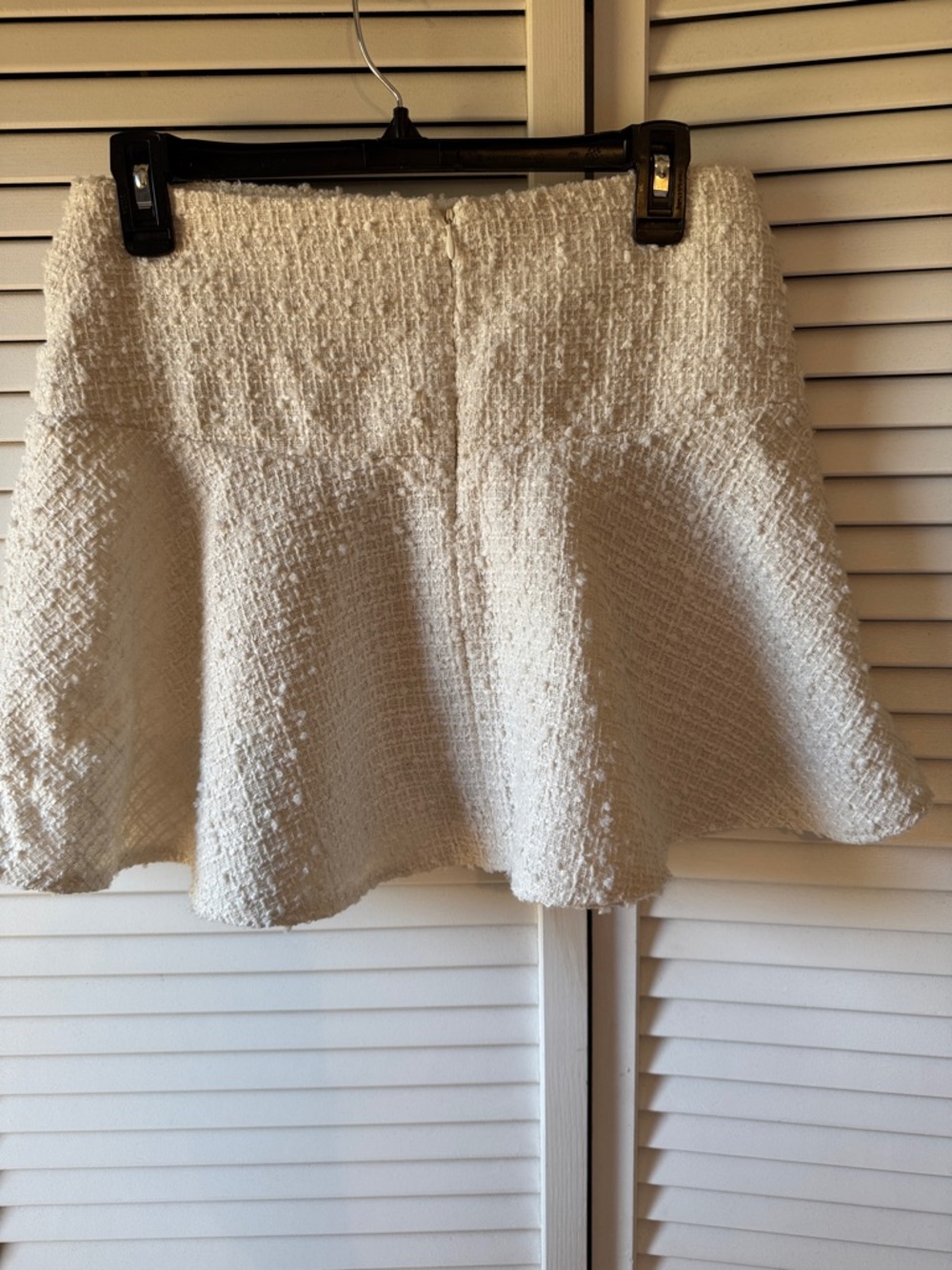 H&M Cream Tweed Flared Mini Skirt - Picture 3 of 4
